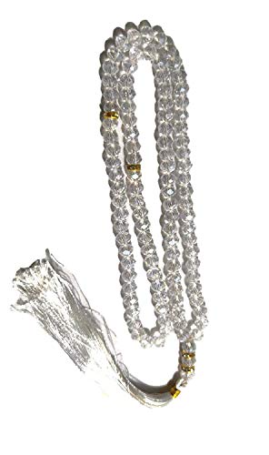 Image of Unisex-Adult Tasbih Islamic Salat Prayer Tasbeeh Crystal 100 Beads (Transparent)