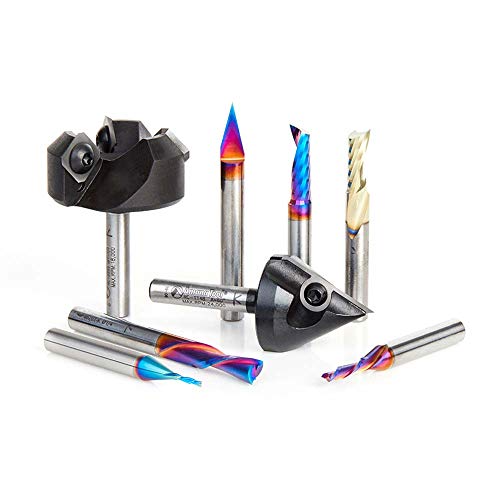 AMS-261 8-Pc CNC Advanced Master Collection, 1/4 Inch Shank