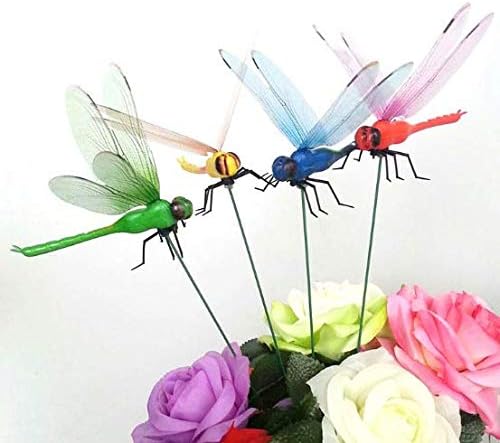 WOIWO 8PCS Artificial Dragonfly Inserted Bar Creative Home Accessories Horticultural Decorative Arts and Crafts.