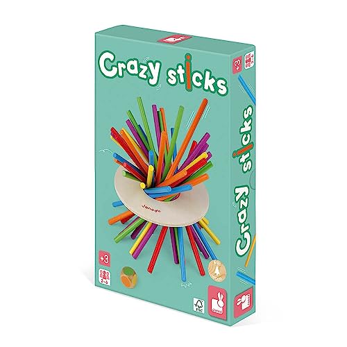 Janod - Jogo de habilidade Crazy Sticks - em madeira - desde 3 anos, J02695