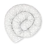 Cojín para cuna (210 cm), diseño de corazones, color blanc