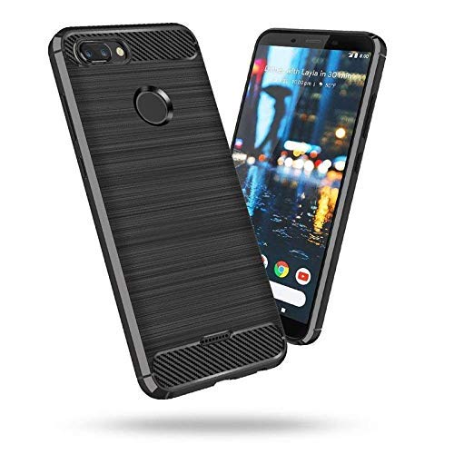Image of Hybrid Carbon Fiber Back Case for Mi Redmi 6 (Black)