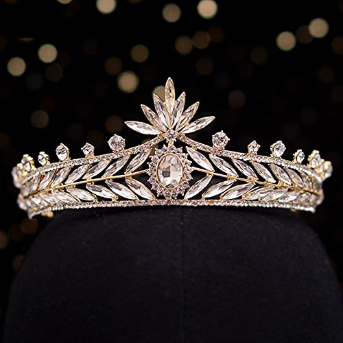 Tiaras nupciales de hojas de cristal y accesorios para cabello de boda 2