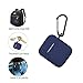 ZALU Compatible for AirPods Case with Keychain, Shockproof Protective Premium Silicone Cover Skin for AirPods Charging Case 2 & 1 (Airpods 1, Midnight Blue)