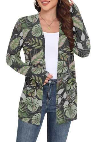 Image of Yincro Womens Lightweight Cardigan Long Sleeve Open Front Casual Sweater Cardigans with Pockets