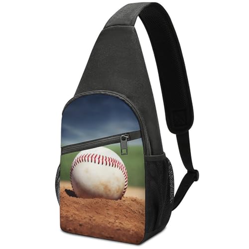 Baseball Sling Bag Travel Sling Backpack Man Purse for Men Hiking Crossbody Bags Chest Bag Shoulder Chest Pack