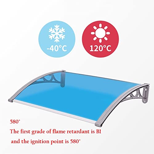 Hsoqn Front Door Canopy Outdoor Awning Roof Shade Uv Rain Snow Resist Curved Window Rain Shelter Cover For Patio, Garden And Back Porch (Size : 150X300Cm/59X118In) #TOP3