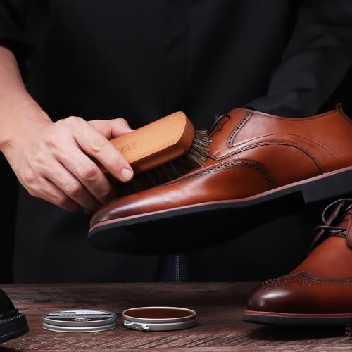 RAPSAKEMOH 10Pcs Shoe Polish Kit, Horsehair Brush Shoe Shine Kit For men - image 4