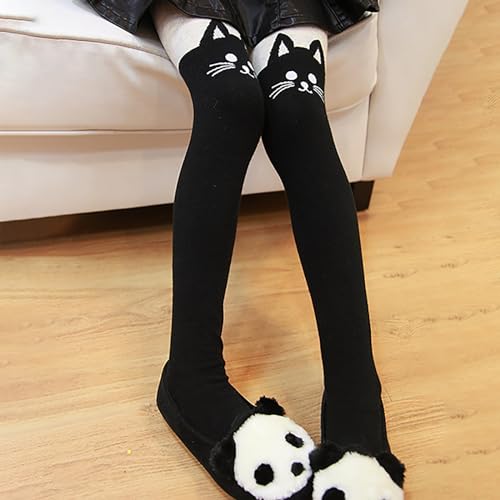 Moonker Soft Footed Tight for Girls Stretchy Pattern Knit Elastic Waist Cotton Trendy Pantyhose Cute Comfy Multi4