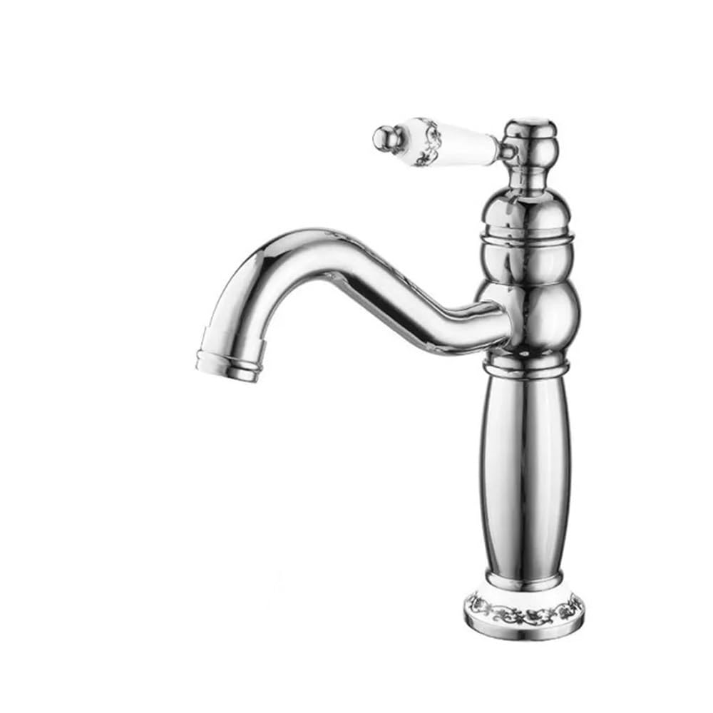 Robinet de lavabo vintage en laiton chrome XT-450 mitigeur eau chaude et froide salle de bains
