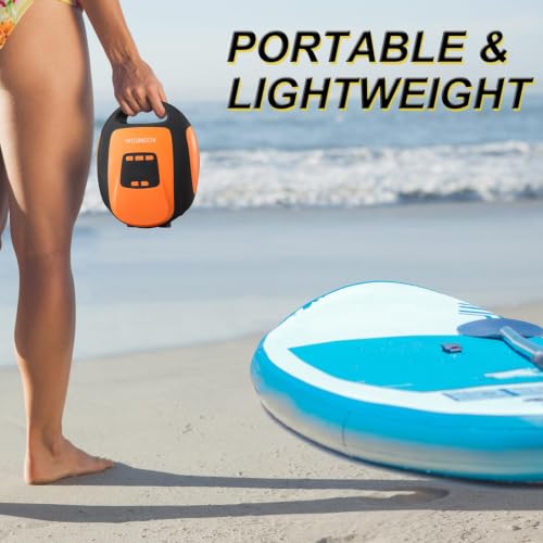 Image of kosmegal Paddle Board Pump Electric Portable, SUP Pump for Paddleboard, 20PSI Air Compressor with Auto-Off, Deflation Function for Inflatables, Kayaks and Boats