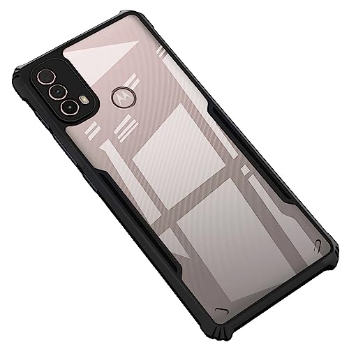 Image of Zapcase Back Case Cover for Motorola Moto E40 | Compatible for Motorola Moto E40 Back Case Cover | Clear Case with Camera Protection | (TPU + PC | Matte Black)