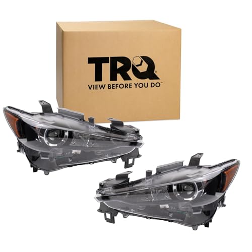 Image of TRQ Driver & Passenger Side Headlight Assembly Set Headlights Driver & Passenger Side Compatible with 2017-2021 Mazda CX-5 MA2502151 MA2503151