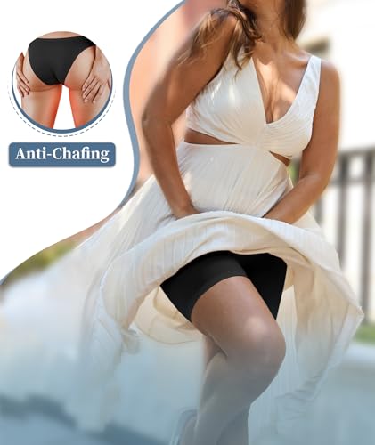 4 Pack Slip Shorts for Under Dress Women Seamless Boyshorts Panties Anti Chafing Shorts3