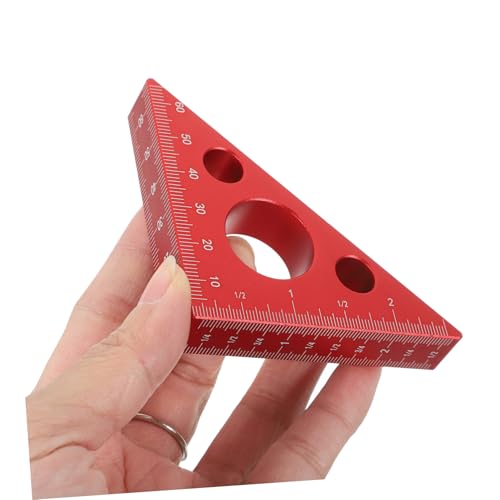 Gadpiparty 2pcs Aluminum Alloy Triangle Ruler for Woodworking Precision Angle Measuring Tool Multifunctional Carpenter Right-angle Rule for Carpentry Height and Depth Measurement - Image 4