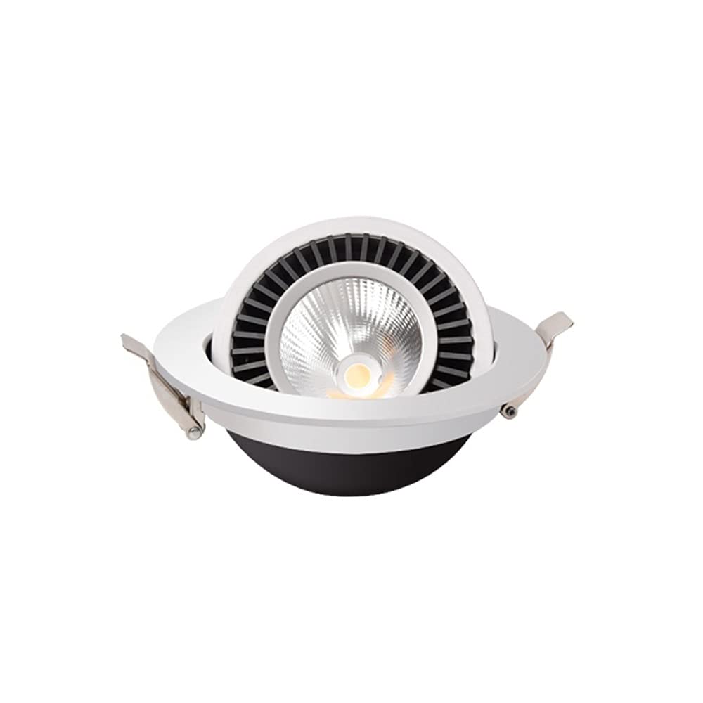 YNBSHGAA Recessed 3w5w7w12w LED Round LED Baffle Downlight Recessed Directional Adjustable Gimbal Dimmable LED Retrofit Recessed Lighting Fixture Integrated,Neutral Light-12W