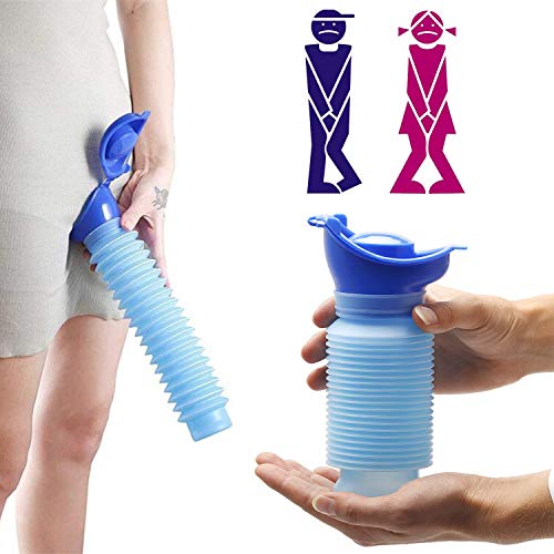 WIKEA Urinario de Emergencia, Olla de orina retráctil y Reutilizable con Tapa y Tubo para Mujeres, Hombres y niños: Inodoro móvil al Aire Libre, Accesorios para Acampar Cover