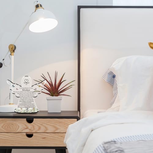 Figura decorativa ángel acrílico con diseño de mariposa miniatura 6