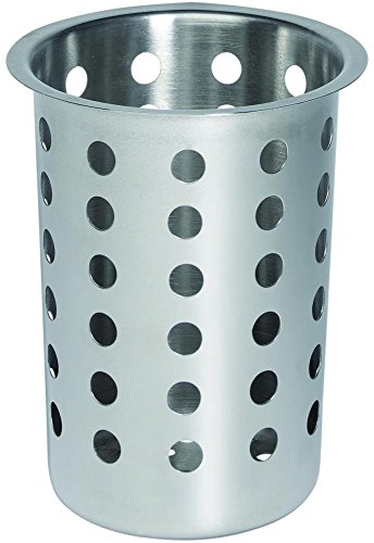 APS 11999 Besteckköcher, Ø 9,5 cm, Höhe 13,5 cm, Edelstahl, matt poliert