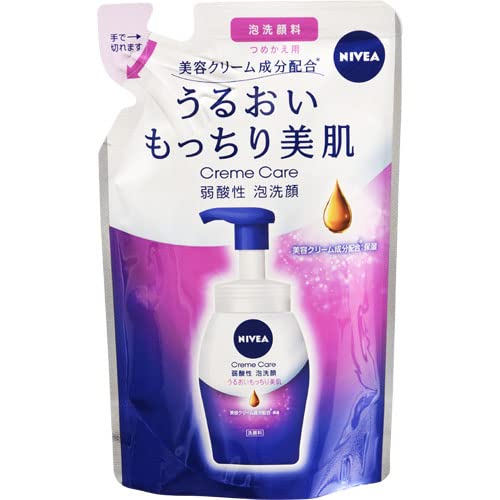 花王 ニベア クリームケア 弱酸性泡洗顔 つめかえ用 詰め替え用 泡洗顔料