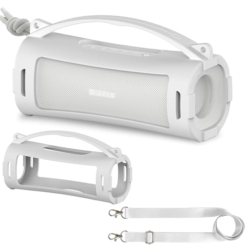 Silicone Cover Case for Sony ULT Field 1 Elextronics Ultra Portable Wireless Bluetooth Speaker, Protective Stand Holder for Sony ULT Field 1 Speaker Accessories (Case only) (Off White)
