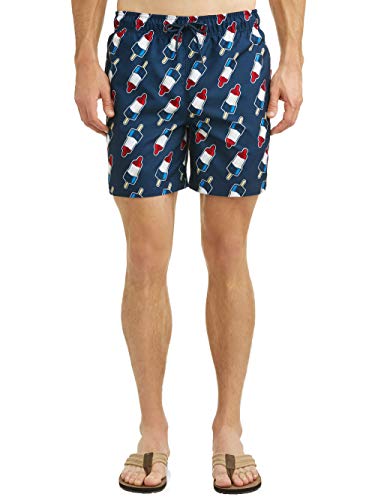 George Mens Novelty Swim Trunks (3Xl 48/50, Patriotic Popsicles), Blue #TOP5