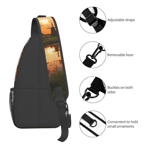Bolso Cruzado Masculino Tipo Bandolera Negro miniatura 5