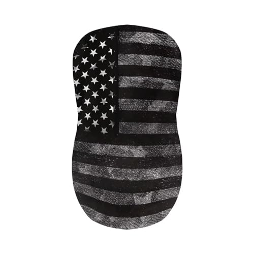 Image of American Flag Bar Stool Covers with Backs Dining Room Square Swivel Barstool Chair Seat Set of 2 Non-Slip Counter Height Chair Covers