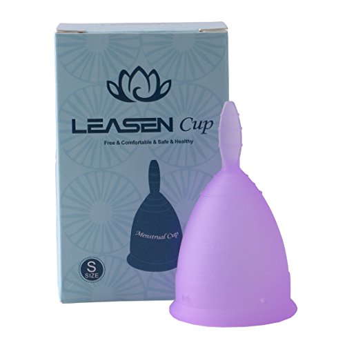 LEASEN Menstrual Cup-Health Care Soft Silicone Lady Cup-Una alternativa femenina perfecta a las servilletas sanitarias o tampones pequeños, púrpura