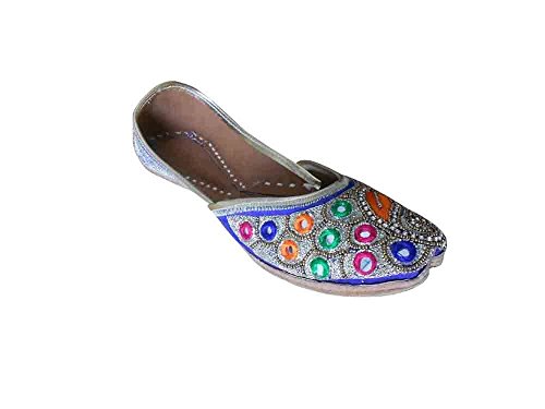 Ballerines plates indiennes femme chaussure ethnique brodée multicolore taille 36.5