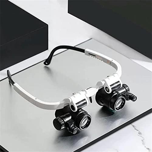 Loupe grossissante avec lumière LED, loupe 8 x 15 x 23 x pour montage de tête double lentille pour réparation de montres électroniques Cover