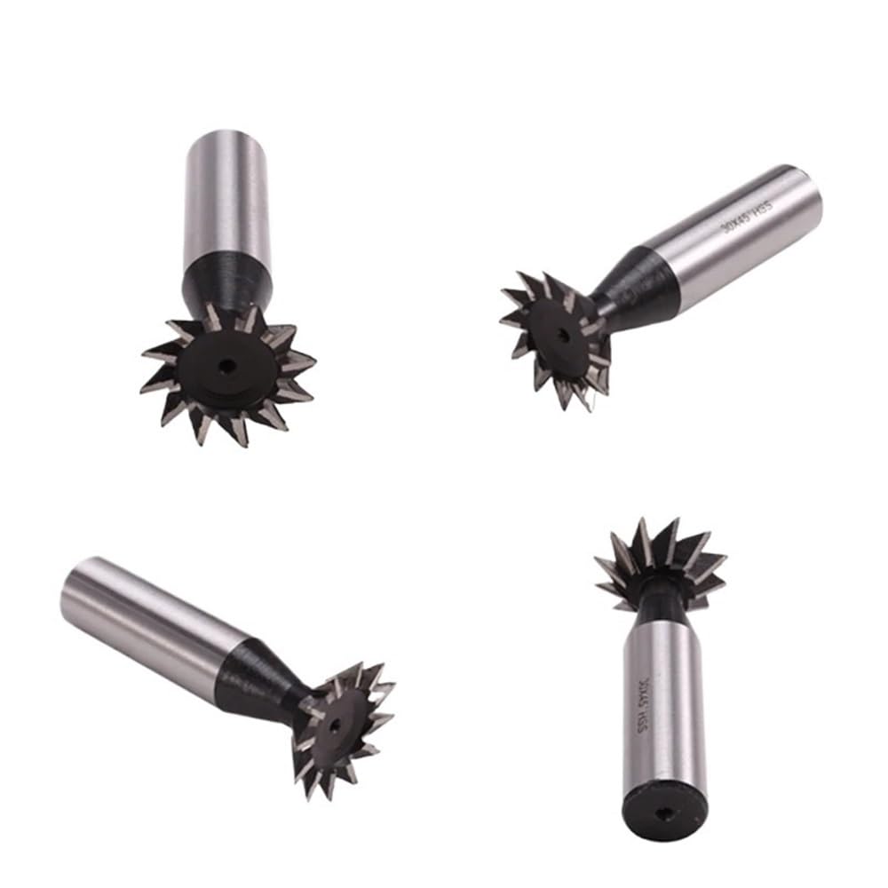 Fresa CNC Fresa de cola milano HSS 12 filos, broca enrutador CNC 45 grados, fresa con vástago recto 16 mm, 1 pieza