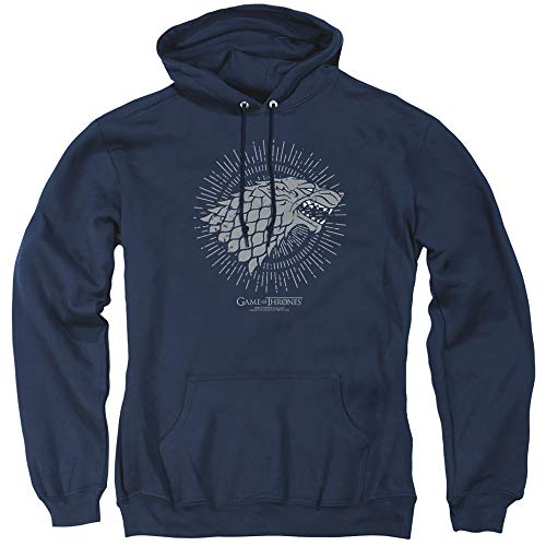 Game of Thrones Stark Burst Sigils Unisex Adult Pull-Over Hoodie, Stark Burst Sigils, Large