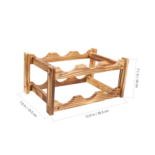Soporte de vino de madera Unomor para 6 botellas miniatura 5