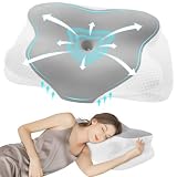 DONAMA Nackenkissen Memory Foam, Ergonomisches Kopfkissen, 6-Zonen