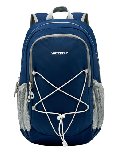 Waterfly Lightweight Small Hiking Backpack: 20L Sport Rucksack with Chest Strap Outdoor Daypack for Travel Walking Camping Cycling School Women Men Teenagers