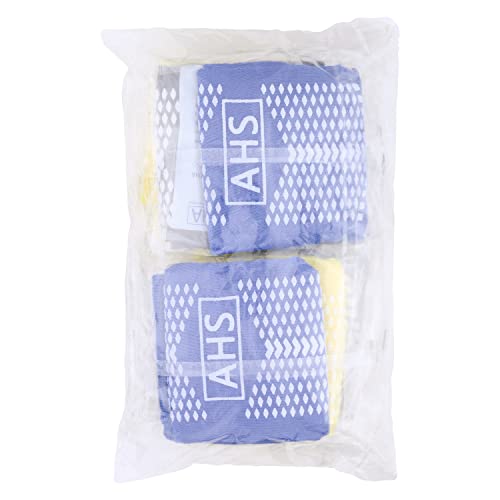 Ahs American Hospital Supply Anti-Slip Hospital Socks Assorted Colors Knit Grip Socks With Elastic Cuff | X-Large | Bariatric (Yellow, Blue, And Gray) 6 Pairs Of Grippy Socks #TOP6
