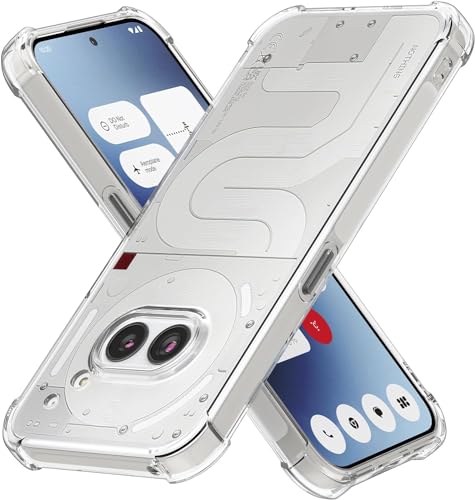 Image of Lustree Case for Nothing Phone 2A | 2A Plus Transparent Protective Slim Anti-Yellow Hard Silicone Anti-Shock Case Bumper with Reinforced Corners cam Protection for Nothing Phone 2A Plus| 2A
