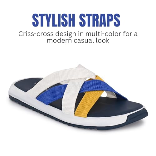 Image of Hirolas Men's Strappy Flip-Flop Slider Slippers