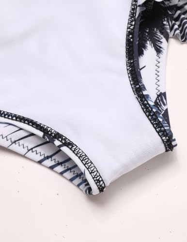 Arshiner Girls Two Piece Swimsuit Ruffles Flounce Printed Bikini Set Swimwear Girl Bathing Suits with Chest Pad 4-15 Years3