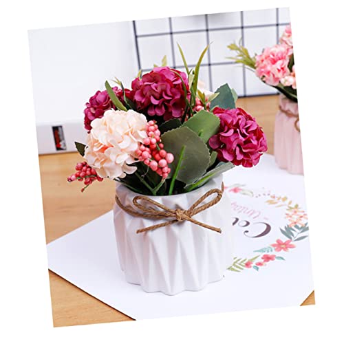 Garneck Künstliche Rosenpflanzen Im Topf Simulierte Grünpflanzen Für Heimdekoration Rot Und Realistische Kunstblumen Für Büro Schlafzimmer Wohnzimmer Und Mehr