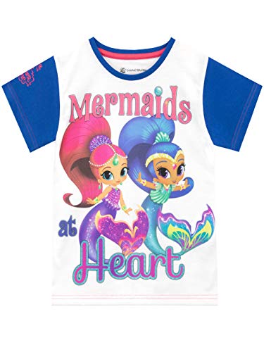 Shimmer And Shine Camiseta de Manga Corta para niñas Sirena Multicolor 4-5 Años