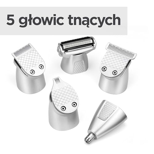 BaByliss Lithium Power 11 w 1 Multi-Trimmer - bezprzewodowy zestaw do pielęgnacji, w tym trymer do brody i trymer do nosa, wodoodporny, prezent dla mężczyzn, czarny/szary, MT812E