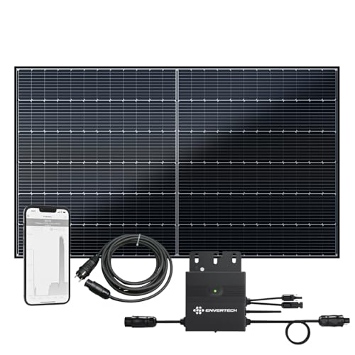 flex-energie Balkonkraftwerk Komplettset I 455Wp Solarmodul, Envertech EVT400-R Wechselrichter...