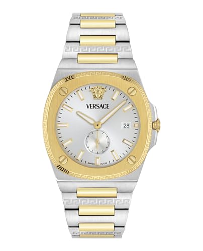 Imagen de Versace Reloj analógico de Cuarzo Suizo para Hombre con Correa de Acero Inoxidable VE0V00325