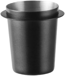 Oniissy Taza dosificadora de café de acero inoxidable de 51 mm, 53 mm, 58 mm, compatible con varios molinillos y máquinas de café (color negro, 53 mm)