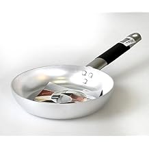 Pentole Agnelli Aluminium Bass Frying Pan 3 Mm. Thick with Cool Handle, Diameter 24 Cm.