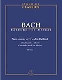 Bach: Nun komm, der Heiden Heiland, BWV 61 - Cantata for the 1st Sunday in Advent (Study Score)