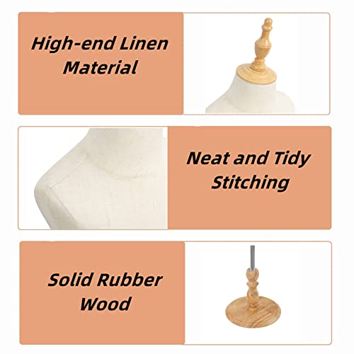 Dress Form with Wooden Base, Mannequin Child Display Body Bust Forms Realistic Model Manikin, 6-7 Years - Thumbnail 3