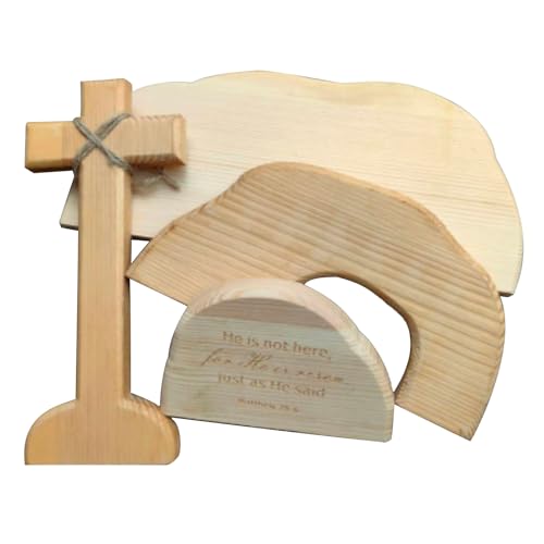 Empty Tombs Wood Easters Mincice Utensils Birth Christmas Nativity Scene Figures Religious Catholic Decors